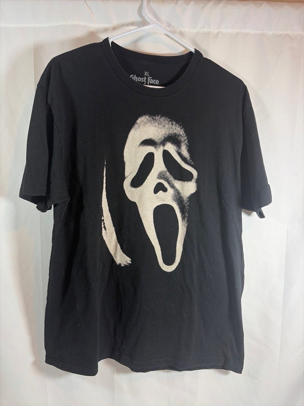 Ghost Face Scream Horror Movie Graphic T-Shirt Mens XL Goodie Two Sleeves Black